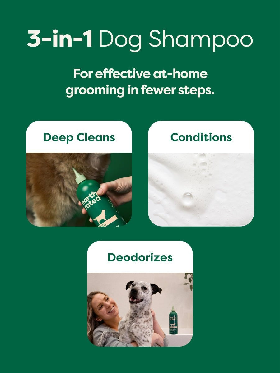 Deshedding 3-in-1 Dog Shampoo - Loosens, Strengthens & Nourishes