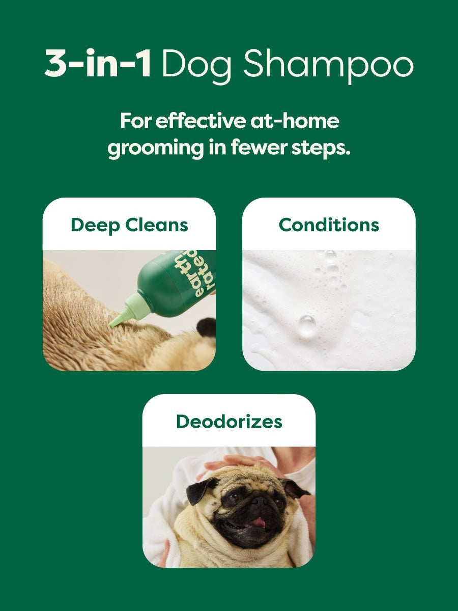 Soothing 3-in-1 Dog Shampoo - Calms Irritation, Cleanses & Moisturizes